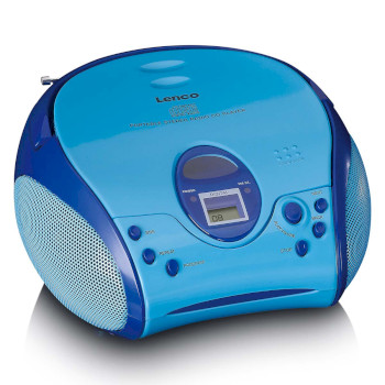 SCD-24BU KIDS Boombox met cd-speler fm-radio en stickers blauw Product foto